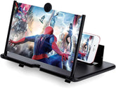 3D HD Mobile Screen Magnifier – Universal Smartphone Screen Amplifier with Adjustable Stand | Portable Phone Holder for Movies, Gaming & Reading - GARDINO