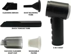 3IN1 Portable Car Vacuum Cleaner with Blower | USB Rechargeable Wireless Handheld Gardino