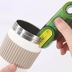 3 in 1 Cup Lid Gap Cleaning Brush, Bottle lid Cleaning Brush, Tiny Bottle Cup Lid Straw Cleaner Tools (2Pcs, Multi Color) - Gardino