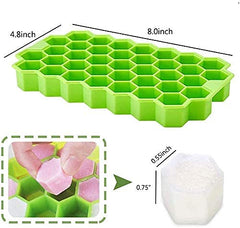 Silicone Honeycomb Ice Cube Tray, 37 Cavity Reusable Mould for Freezer and Baking Gardino