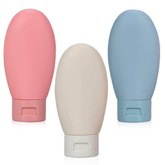 3Pcs Leak-Proof Travel Bottles (60ml) - Refillable Toiletry Containers with Lids for Easy Packing and Travel - Gardino