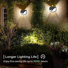Solar Interaction Wall Lamp Solar Out Door Powered Motion Sensor Interaction Garden Wall 100 Led Lamp 3 Modes - Gardino