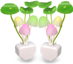 Gardino Led Green Nature Lamp Automatic Sensor Color Changing Mushroom Night Lights- Multi Color Changing Effect- for Kids Adults Stocking Stuffers Ideas Birthday Gift(Pack of 2) - Gardino