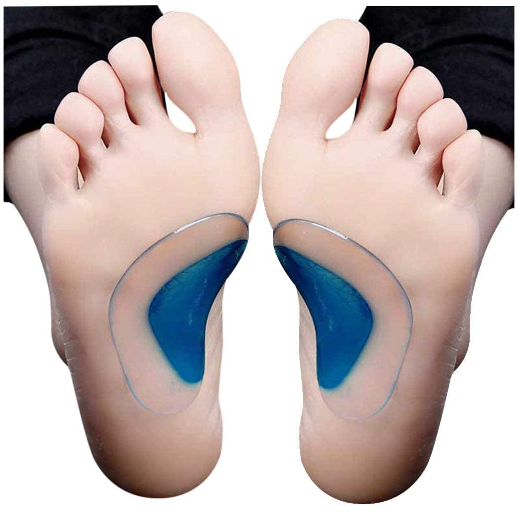 Silicone Gel Orthopedic Arch Support Pad for Heel Pain, Plantar Fasciitis & Flat Feet, Pair Gardino