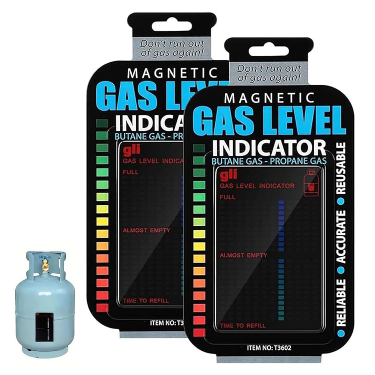 Gas Level Indicator, Propane Gauge for Propane Tank, Reusable Propane Fuel Level Indicator for Home and Kitchen Gardino