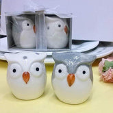 Gardino Delightful Ceramic Owl Salt and Pepper Shakers Set - Add a Touch of Fun to Your Dining Table Gardino