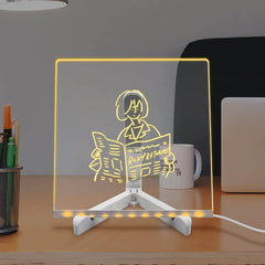 LED Acrylic Writing Board Table Lamp with Pen – 3D Light-Up Message Board for Kids, Gifts & Home Office Decor - Gardino