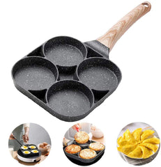 Non-Stick Frying Pan with 4 Hole | 7.5 IN Pancake Pan | Fried Egg & Burger Pan | Multi-Purpose Breakfast Cooking Pan (Multicolor) Gardino