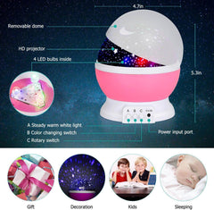 Premium c Lamp Projector with Colors and USB Cable,Lamp for Kids Room Night Bulb (Multi Color,Pack of 1) - Gardino