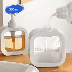 Reusable Liquid Soap Dispenser – Clear Plastic Bottle with Pump for Shampoo, Conditioner, Hand Wash & More Gardino