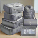 7 Pcs Travel Organizer Pouch Set | Packing Cubes for Clothes, Shoes, Toiletries, and Cosmetics | Space-Saving Travel Bags for Organized Packing Gardino