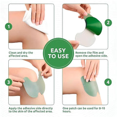 Herbal Knee Pain Relief Patch – Natural Chinese Heating Pads for Joint, Muscle & Arthritis Pain – Quick Relief Plaster for Back, Knee & Body Aches