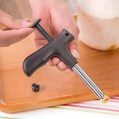 Coconut Opener - Stainless Steel Coconut Drill Cutter | Easy Coconut Cracking Tool for Fresh Coconut Water with Cleaning Stick (1PC) Gardino