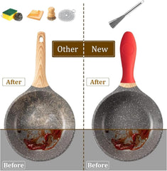Steel Scrubber Brush with Handle for Kitchen, Pan, Pot, Wok, and Dishes Cleaning Gardino