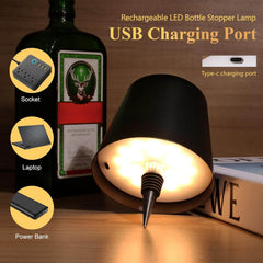 Wireless Bottle Lamp – 3-Color Rechargeable Touch Light for Bedroom, Bar & Outdoor Decor - Gardino