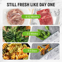 10 PCS Reusable Aluminum Food Storage Bags | Stand-Up Foil Zip Lock Pouches | Leakproof & Resealable Fresh-Keeping Bags for Vegetables, Fruits, Snacks & Meat