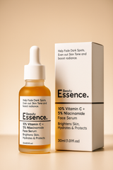 10% Vitamin C Face Serum By Beauty Essence | With 5% Niacinamide | All Skin Types | For Men & Women | Helps in Skin Brightening & Pigmentation Removal | 30ml