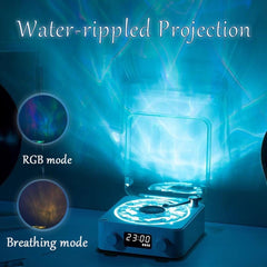 GARDINO Retro-style Wireless waves vinyl Bluetooth Speaker for Sea White Noise with Bedroom Clock & Ambience Light, A Great Gift Suited for Computer Desktop Gardino