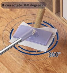 Flat Mop with Push Pull Cloth Changing Handle for Kitchen Bathroom and Tabletop Automatic Floor Cleaner with Changing Cloth Gardino