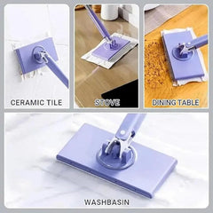 Flat Mop with Push Pull Cloth Changing Handle for Kitchen Bathroom and Tabletop Automatic Floor Cleaner with Changing Cloth Gardino