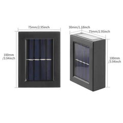 Solar Solar Wall Light Exterior Porch Lights Fence Fixture Deck Patio Decor Water Resistant Modern Sconce for Outdoor Backyard Garden (Pack of 1) - Gardino