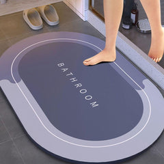 Bathroom Door Mat | Anti Slip Floor Mat For Home And Kitchen Rubber Foot Mat, Pack of 2 - Gardino