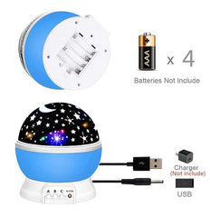 Premium c Lamp Projector with Colors and USB Cable,Lamp for Kids Room Night Bulb (Multi Color,Pack of 1) - Gardino
