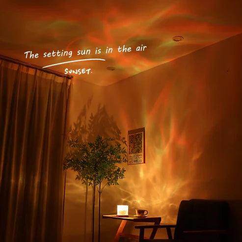 Gardino Ocean Wave, Romantic Warm Ocean Wave Water Night Light Projector 3D Water Wave Effect, Romantic LED Light Projector Projection Lamps - Gardino