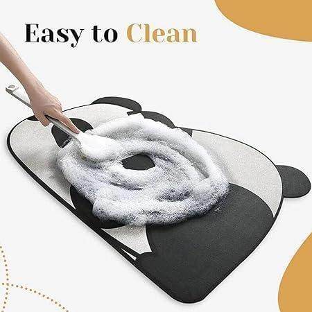 Gardino Cute Panda Cartoon Water Absorbing Bath Mat, Super Absorbent Anti-Slip Mat for Bathroom, Home, Kitchen, 60 x 40 cm (Panda) - Gardino