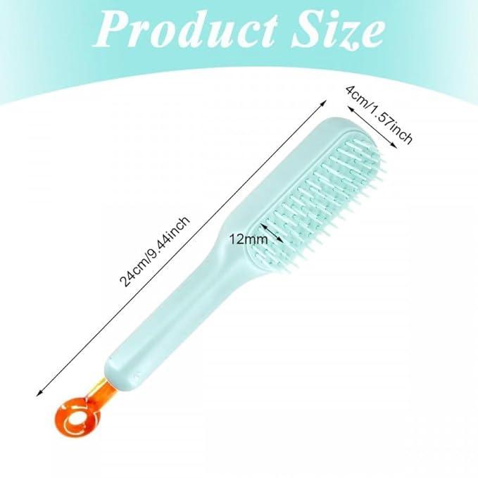 Self Cleaning Hair Brush Hairbrushes for Women Easy Clean Hair Brush, Massage Comb with Retractable Bristles One-pull Clean Anti Static Hair Brush Tools for All Hair Types (Pack Of 2) Gardino