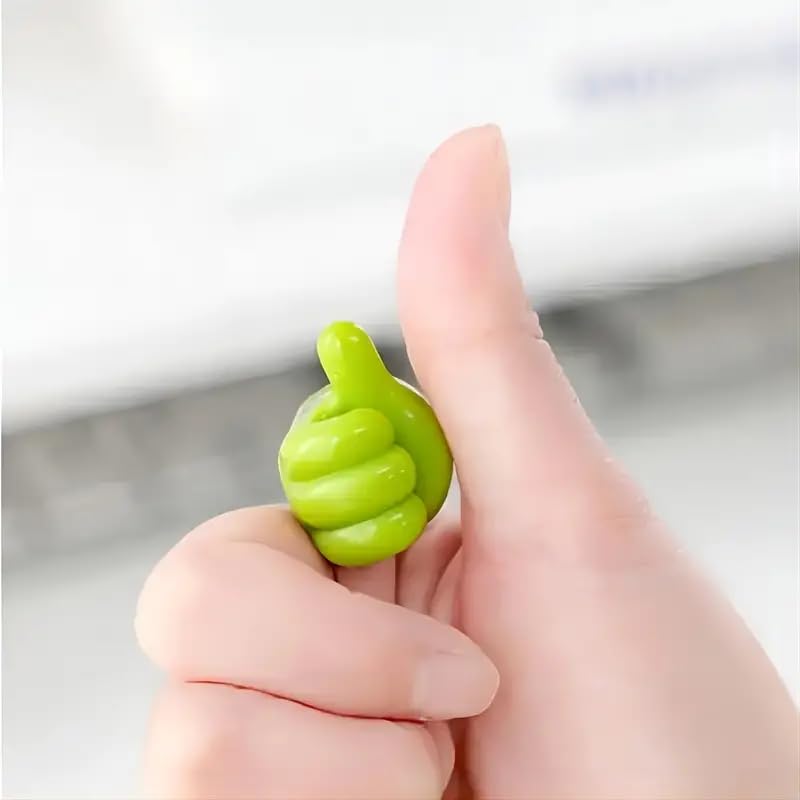 10 Pcs Thumb Shape Key Hooks - Cute and Creative Adhesive Silicone Wall Clips Gardino