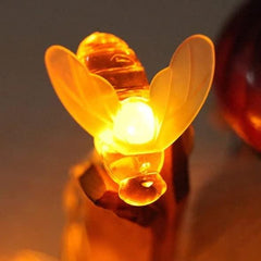 Honey Bee Serial String Lights,4 metre Long,20 Honey Bees AC Powered Light, Waterproof Fairy Crystal Lights for Home (Warm White)LED - Gardino