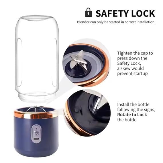 Ultimate Portable USB Blender 6 blade – Fresh Smoothies Anytime, Anywhere (400ML) Gardino