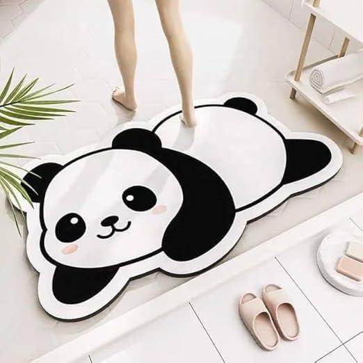 Gardino Cute Panda Cartoon Water Absorbing Bath Mat, Super Absorbent Anti-Slip Mat for Bathroom, Home, Kitchen, 60 x 40 cm (Panda) - Gardino
