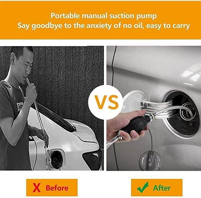 Liquid / Fuel - Transfer Pump Kit Tank Sucker Siphon Hose Pipe with 2 Durable - Gardino