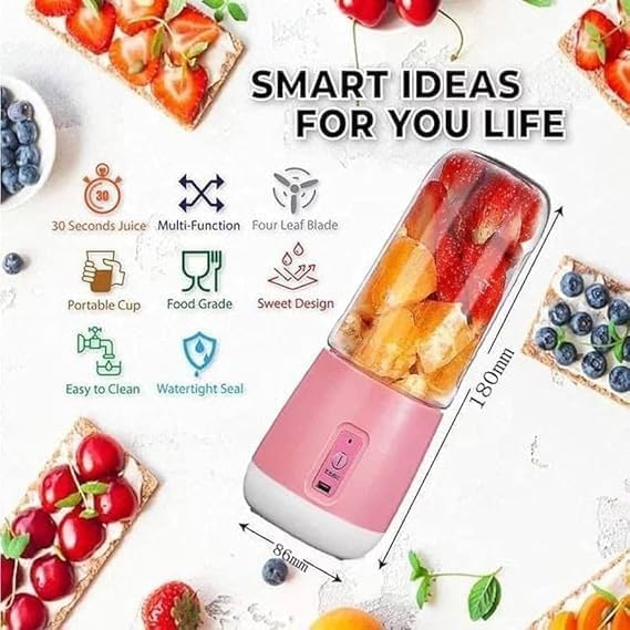 Ultimate Portable USB Blender 6 blade – Fresh Smoothies Anytime, Anywhere (400ML) Gardino