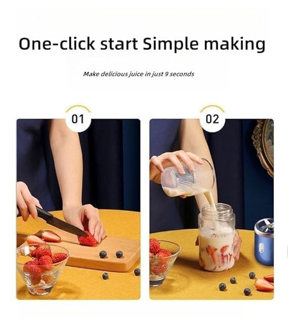 Ultimate Portable USB Blender 6 blade – Fresh Smoothies Anytime, Anywhere (400ML) Gardino