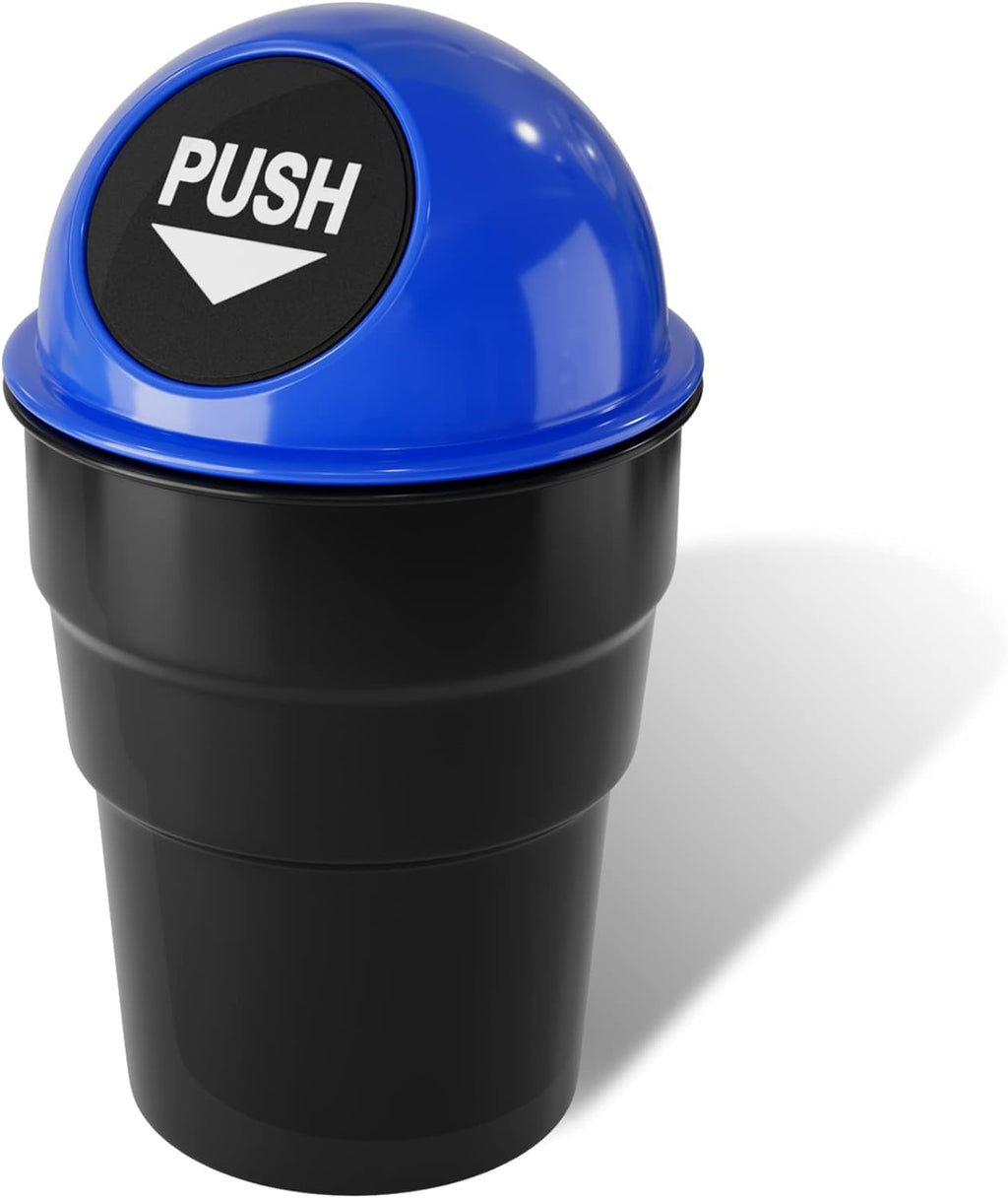 Portable Mini Car Dustbin/Trash Bin – Compact Car Garbage Can for Cup Holder, Travel & Storage (Black) Gardino