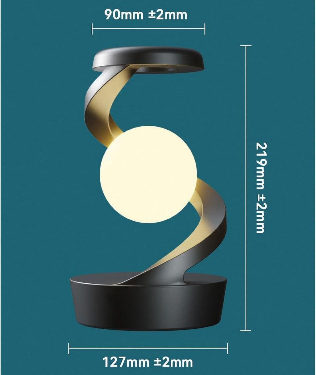 Spiral Rotating RGB Desk Lamp | 360° Visual Ball Moon Lamp | Rechargeable Multicolor LED Night Light for Bedroom, Office & Home Décor