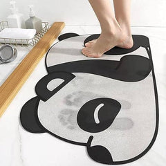 Gardino Cute Panda Cartoon Water Absorbing Bath Mat, Super Absorbent Anti-Slip Mat for Bathroom, Home, Kitchen, 60 x 40 cm (Panda) - Gardino