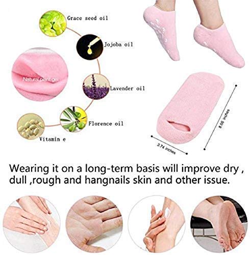 Moisturizing Silicone Gel Socks For Women And Men Gel Black Socks For Dry Cracked Feet Gardino