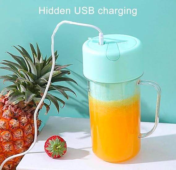 Gardino Juicer Mixer, straw-type juicing cup 4 Blade Smoothie Maker & Portable Electric USB Juice Maker, Rechargeable Bottle & Portable Fruit Blender Maker Protein Shaker - Gardino