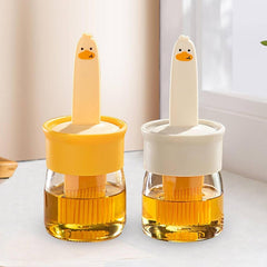 Gardino 2 IN 1 Oil Dispenser Bottle with Silicone Basting Brush for Cooking Vinegar Sauce BBQ Grill Frying Baking,Air Fryer,Glass Olive Oil Dispenser for Kitchen. - Gardino