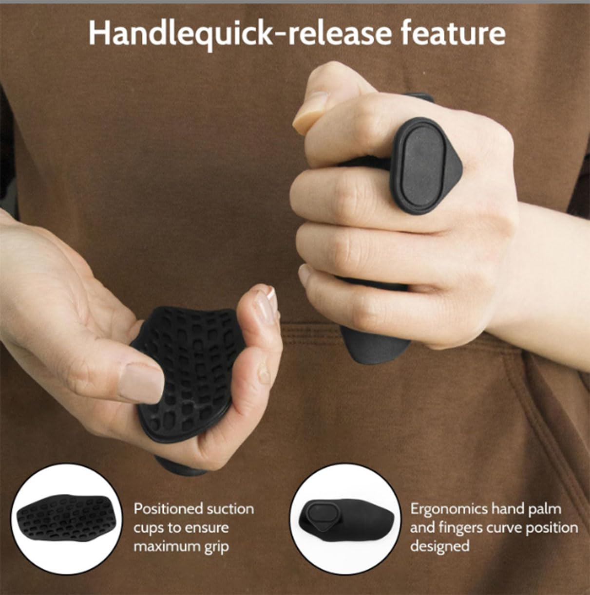Anti-Slip Gym Grip- for Men & Women - Anti-Slip Rubber with Palm Protection, Breathable Fingerless Design Set of 2