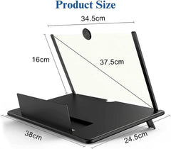3D HD Mobile Screen Magnifier – Universal Smartphone Screen Amplifier with Adjustable Stand | Portable Phone Holder for Movies, Gaming & Reading