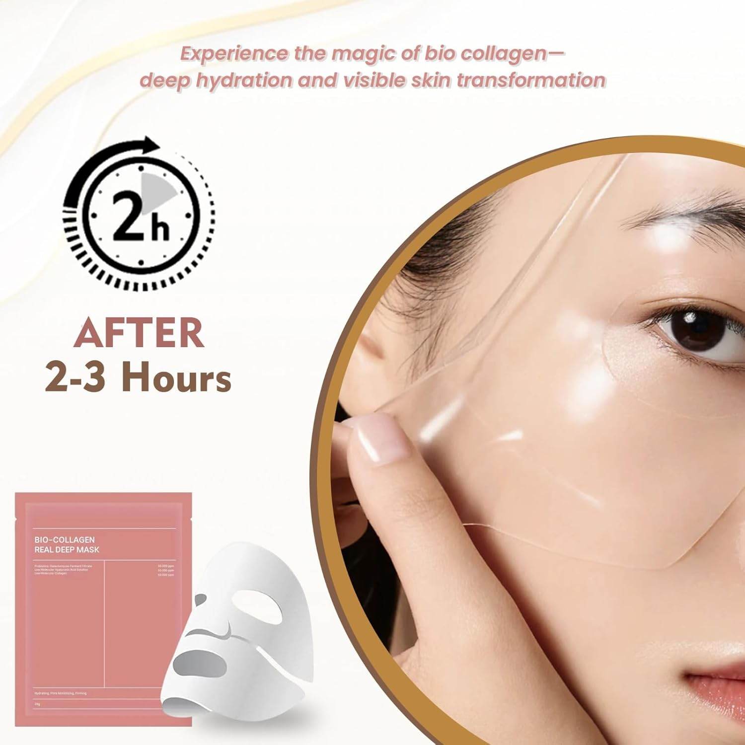 Korean Glass Skin Bio-Collagen Overnight Face Mask – Deep Hydration | Anti-Aging | Pore Minimizing - Gardino