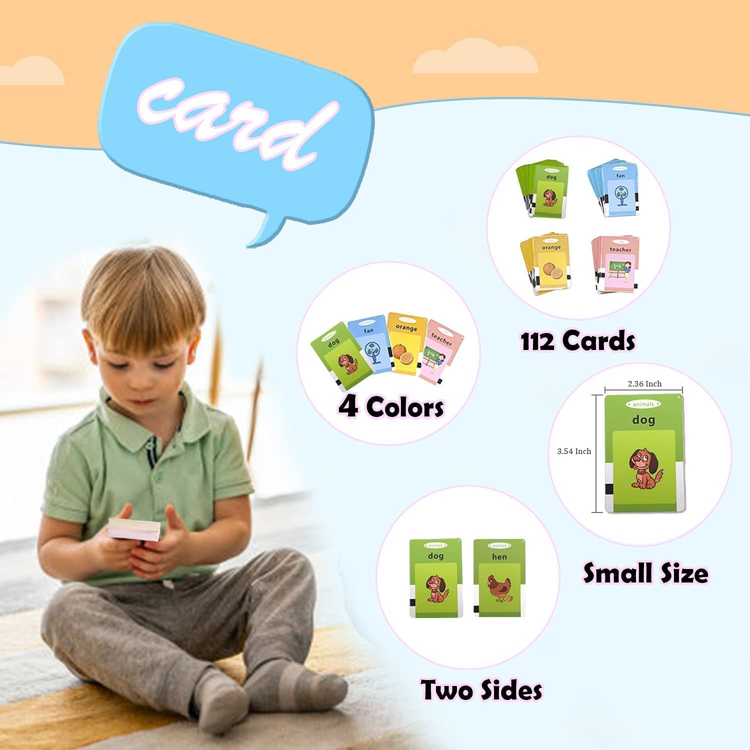 Rechargeable Talking Flash Cards | Educational Learning Toy for 2+ Year Olds | Montessori Toy for Boys & Girls Gardino