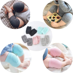 Baby Smiley Knee Pads for Crawling – Anti-Slip Elastic Cotton Knee & Elbow Safety Protectors (Random Color) Gardino