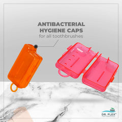 Anti-Bacterial Hygiene Caps for Toothbrush (Pack of 2) – Protects Bristles from Germs & Bacteria, Multicolour Gardino