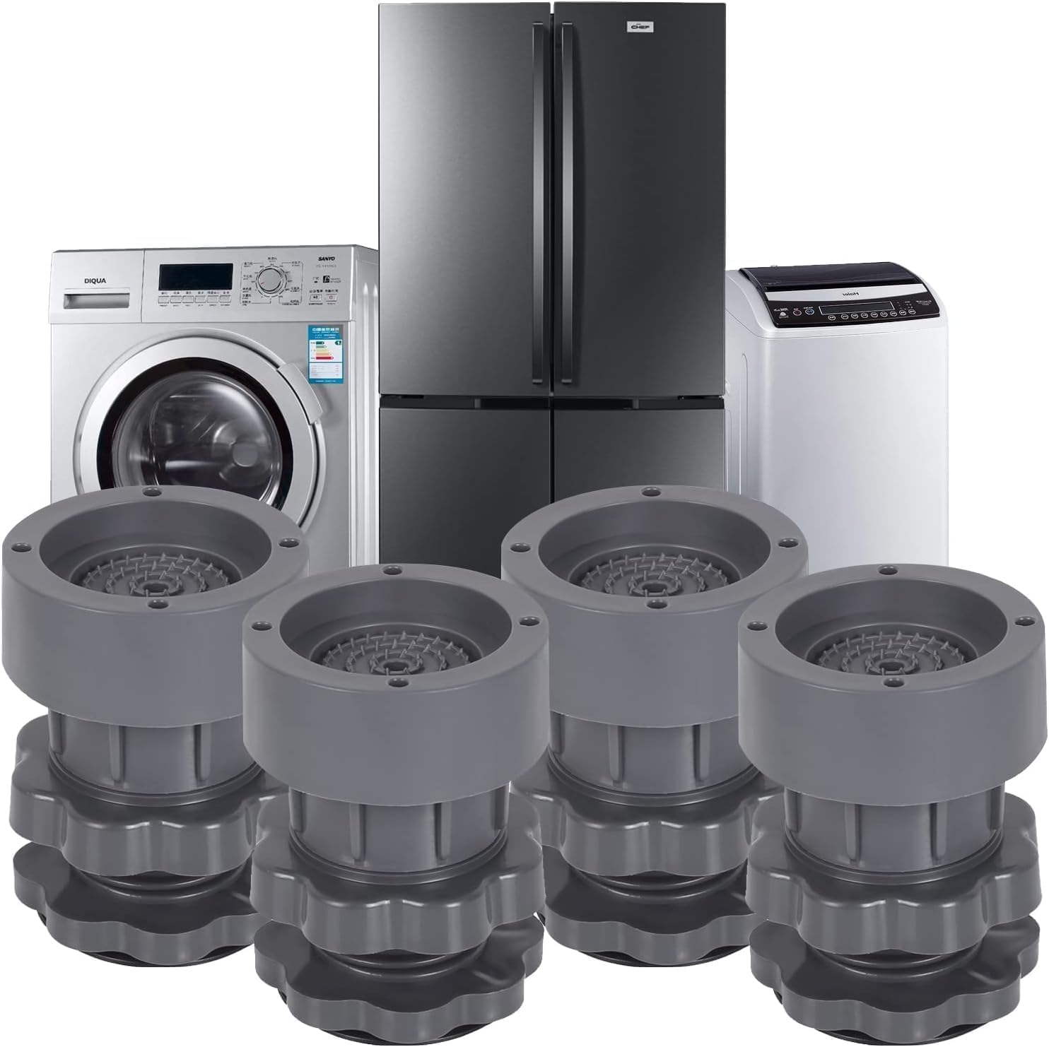 Anti-Vibration Pads for Washing Machine – Shock Absorber & Noise Cancelling Stand (400g) Gardino